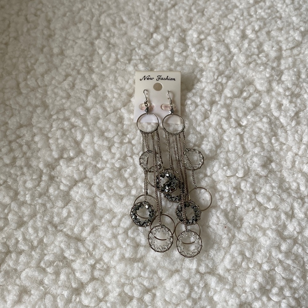 Jewel Circle Dangling Earring